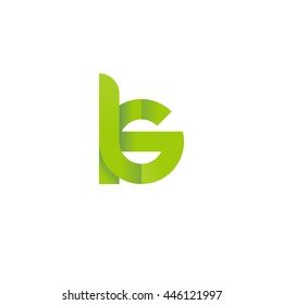 initial letter ks modern linked circle round lowercase logo green