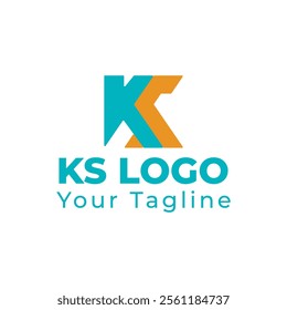 initial letter ks or sk logo design concept. creative and minimalist KS or SK monogram design vector