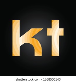 Initial Letter KT Logo Design vector Template. Creative Abstract KT Logo Vector Illustration