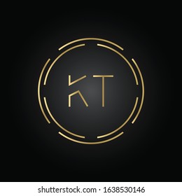 Initial Letter KT Logo Design vector Template. Creative Abstract KT Logo Vector Illustration