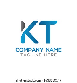 Initial Letter KT Logo Design vector Template. Creative Abstract KT Logo Vector Illustration