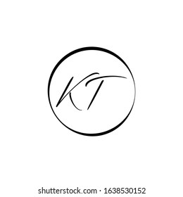 Initial Letter KT Logo Design vector Template. Creative Abstract KT Logo Vector Illustration