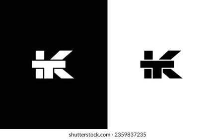 Initial Letter KT Logo - Simple Alphabet Logo