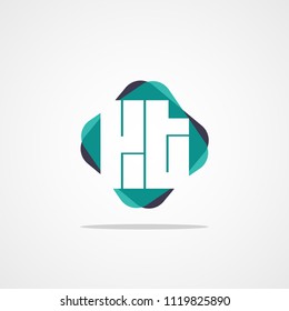 Initial Letter KT Logo Template