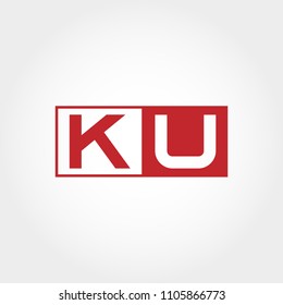 Initial Letter KU Logo Template Vector Design