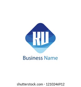 Initial Letter KU Logo Template