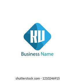 Initial Letter KU Logo Template