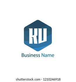 Initial Letter KU Logo Template