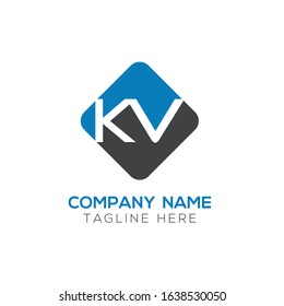 Initial Letter KV Logo Design vector Template. Creative Abstract KV Logo Vector Illustration