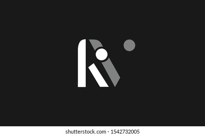 Initial letter KV logotype company name black and white color, vector logo for business and company identity