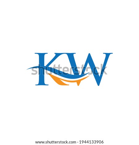 Initial Letter KW Linked Logo for business and company identity. Modern Letter KW Logo Vector Template with modern trendy