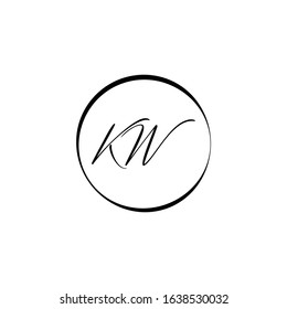 Initial Letter KW Logo Design vector Template. Creative Abstract KW Logo Vector Illustration