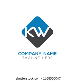 Initial Letter KW Logo Design vector Template. Creative Abstract KW Logo Vector Illustration