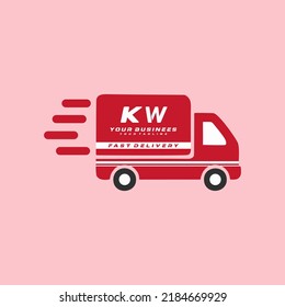 Initial Letter KW Logo Design Fast Delivery
