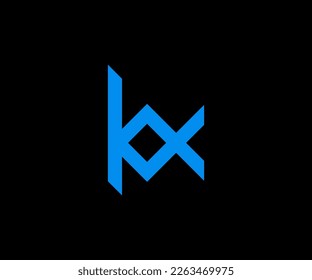 Initial letter KX red swoosh logo swoosh logo. KX logo monogram with shield shape design template. KX Letter Logo Design Icon Vector Symbol