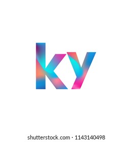 Initial Letter KY Logo Lowercase colorful design, Modern and Simple Logo Design.
