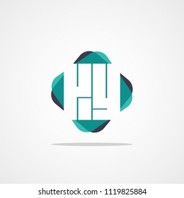 Initial Letter KY Logo Template