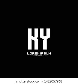 Initial letter KY minimalist art logo vector