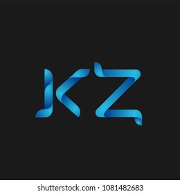 Initial Letter KZ Logo Design