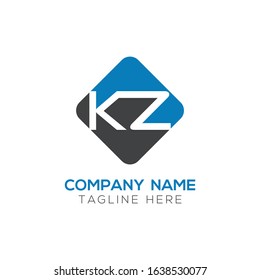 Initial Letter KZ Logo Design vector Template. Creative Abstract KZ Logo Vector Illustration