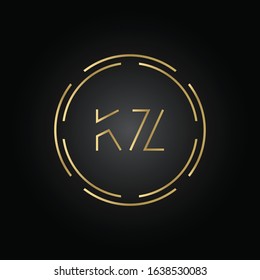 Initial Letter KZ Logo Design vector Template. Creative Abstract KZ Logo Vector Illustration