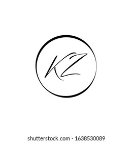 Initial Letter KZ Logo Design vector Template. Creative Abstract KZ Logo Vector Illustration