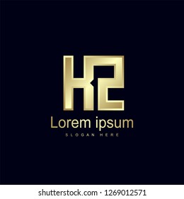 Initial Letter KZ Logo Template Vector Design