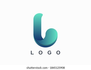 Logo De La Letra Inicial L 3D, Logo De La Letra Inicial Para El Nombre De La Compañía, Plantilla De Logotipo Alfabético Listo Para Su Uso, Logo Inicial Moderno