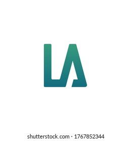 initial letter L and A, LA, AL logo, monogram line art style design template