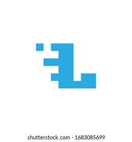 initial letter l abstract square concept logo