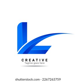Initial letter L alphabet logo blue color design. vector logotype for business and company identity