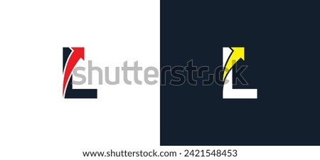 initial Letter L Arrow Logo Concept sign icon symbol Design Element. Financial, Consulting, Logistics Logotype. Vector illustration logo template