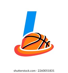 Initial Letter L Basketball Logo Concept