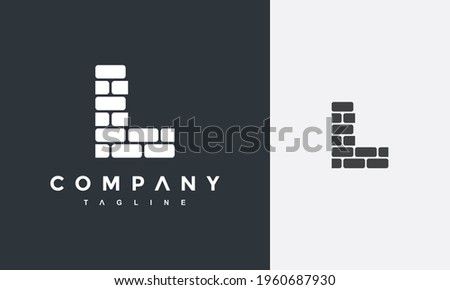 initial letter L brick logo