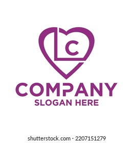 Initial letter l c logo vector design template