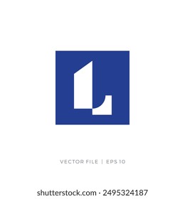 initial letter L classic legal logo design