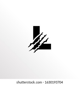 Initial Letter L with Claw Scratch Logo Design