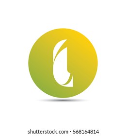 initial letter l creative circle logo typography design for brand and company identity. gradient green and yellow color
