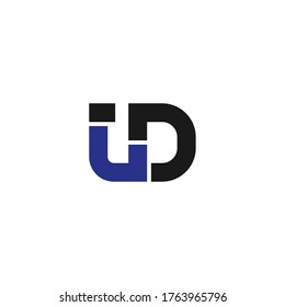 initial letter L and D, LD, DL logo, monogram line art style design template