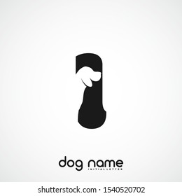 Initial Letter L Dog Logo And Icon Name Dog Design Vector.