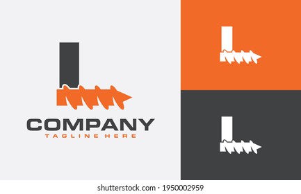 Initial Letter L Drill Logo