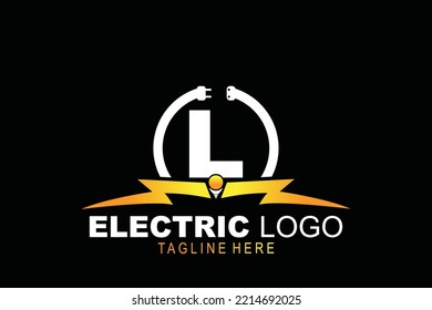 initial Letter L electric logo