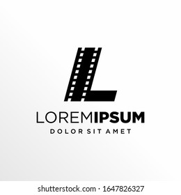 Initial Letter L with Filmstrip Logo Design