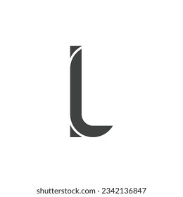 Initial letter L font icon with flat design, EPS 10 Editable