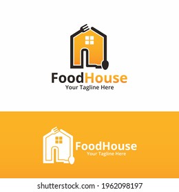 Initial letter L food house Logo Design Template. Illustration vector graphic. Design concept fork, spoon, letter With house symbol. Perfect for restaurant, cooking business