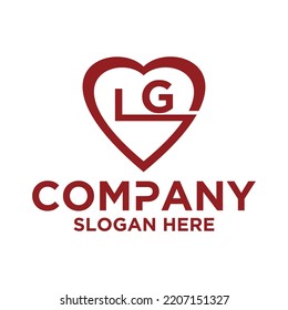 Initial letter l g logo vector design template