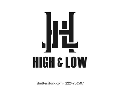 Initial letter L and H logo design clothing boutique icon symbol