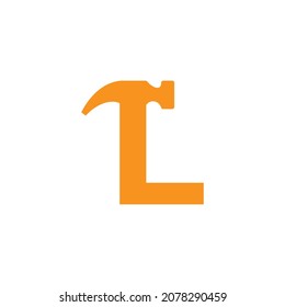 Initial Letter L Hammer Logo Design Inspiration