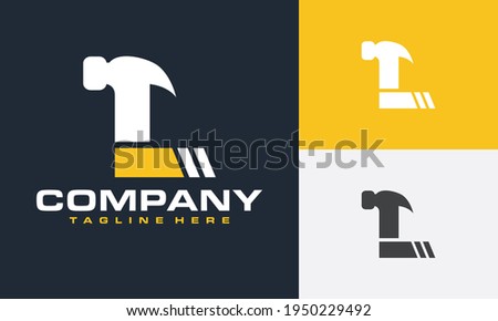 initial letter L hammer logo