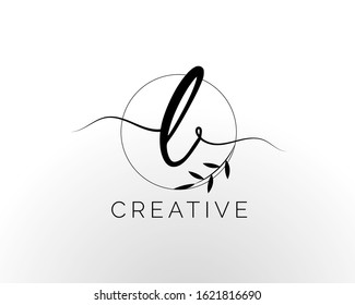 Initial Letter L Handwriting logo vector